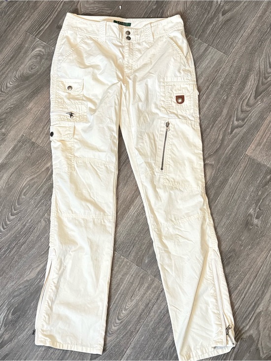 Lauren Ralph Lauren Pants - VTG Lauren Ralph Lauren cream low rise cargo pants